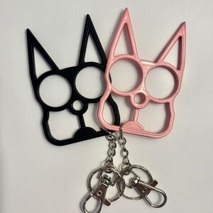 Cat Ears Metal Knuckle Protection! 2, Self Defense Safety Keychains!!